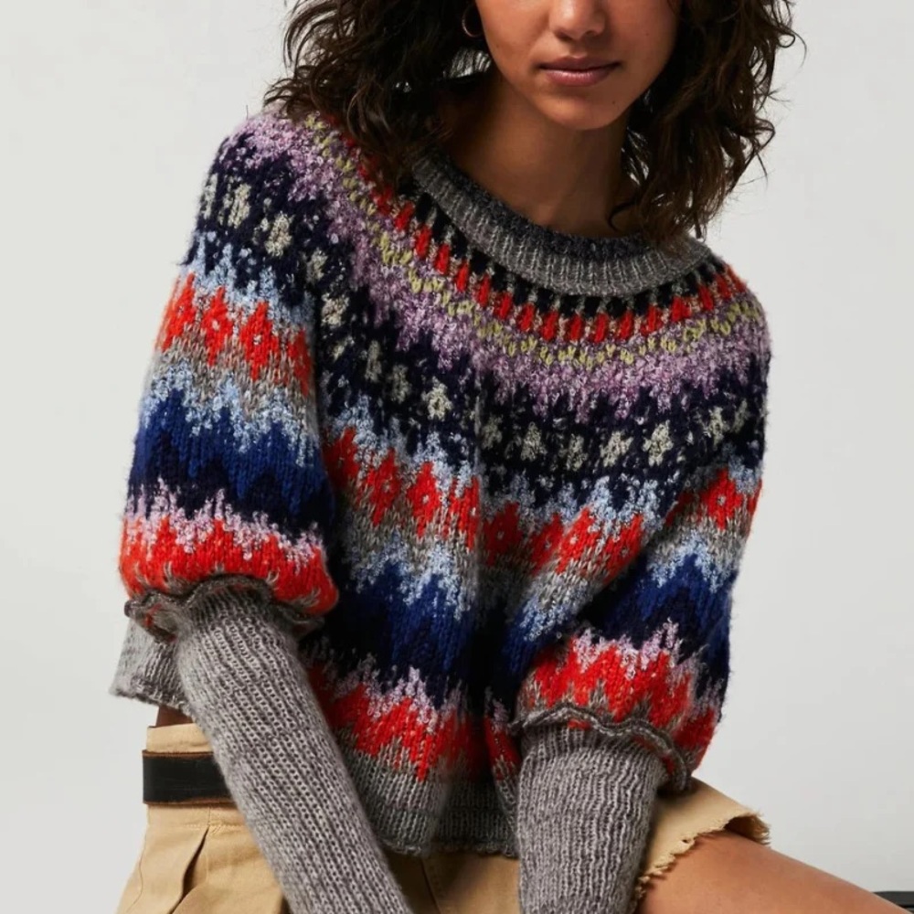 🔸NWOT🔸Free People Home for the Holidays Sweater - Picture 3 of 13